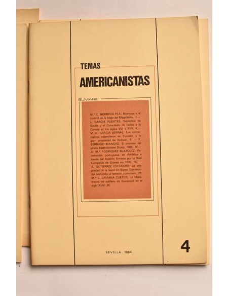Temas Americanistas. Nº 1 al nº 6