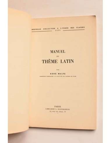Manuel de thème latin
