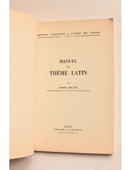 Manuel de thème latin