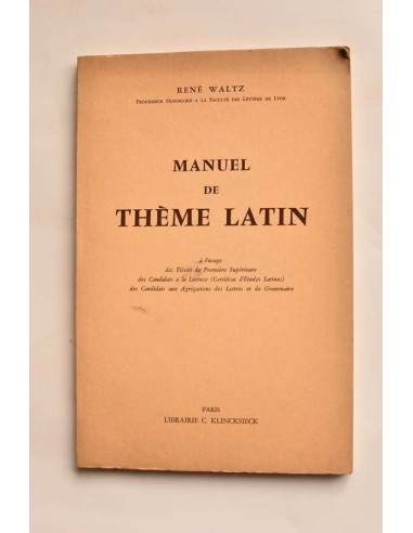 Manuel de thème latin