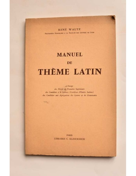 Manuel de thème latin