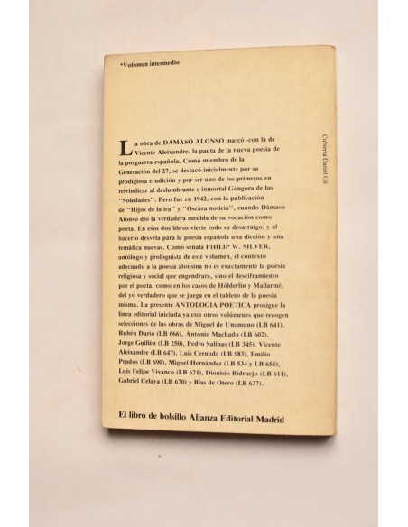Dámaso Alonso. Antología poética