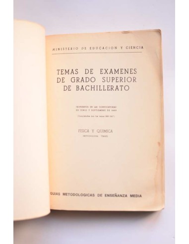 Temas de grado. Bachillerato. Física y química...