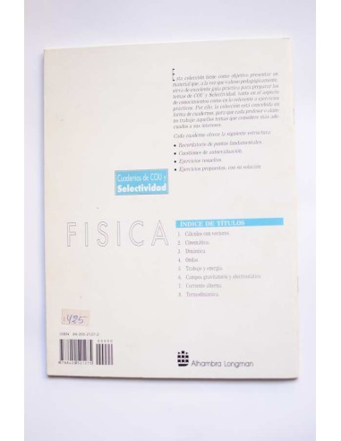 Física. Campos gravitatorio y electrostático