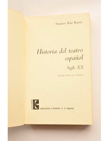 Historia del Teatro Español. Siglo XX