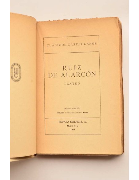 Ruiz de Alarcon. Teatro