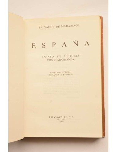 España. Ensayo de historia contemporánea