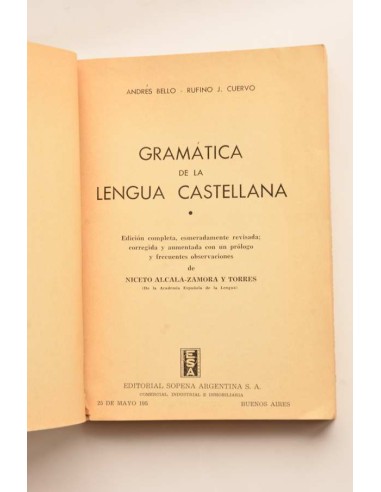 Gramática de la lengua castellana