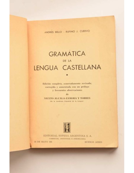 Gramática de la lengua castellana