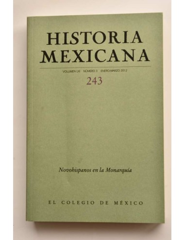 Historia Mexicana. Vol. LXI, nº 3, enero -...