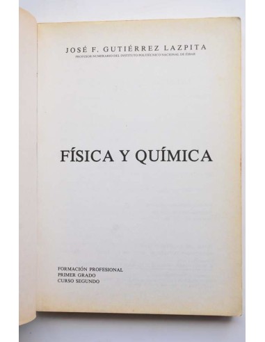 Física y química. Formación Profesional. Primer...