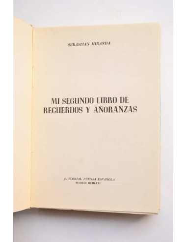 Mi segundo libro de recuerdos y añoranzas