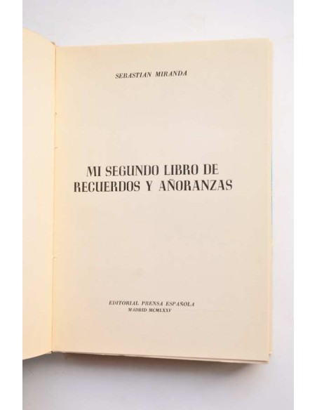Mi segundo libro de recuerdos y añoranzas