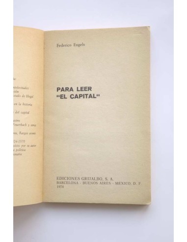 Para leer El Capital