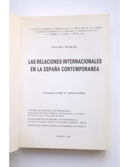 Las relaciones internacionales en la España contemporánea