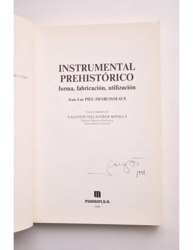 Instrumental prehistórico. Forma, fabricación,...