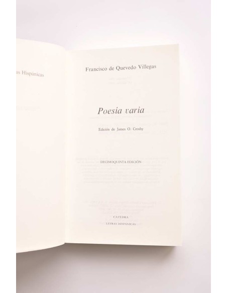 Francisco de Quevedo. Poesía varia