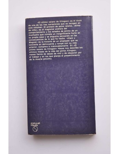 El último verano de Klingsor  y otras narraciones