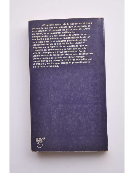 El último verano de Klingsor  y otras narraciones