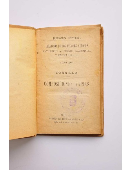Zorrilla. Composiciones varias