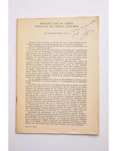 Mariano José de Larra: artículos de crítica...