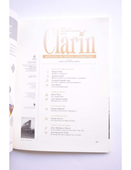 Clarín : revista de nueva literatura - Año III - nº 18 (noviembre - diciembre 1998)