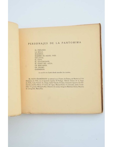 El sapo enamorado. Patomima. En un prólogo y un acto