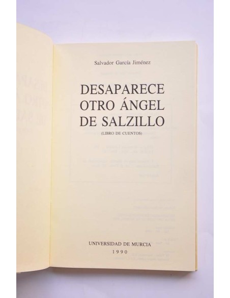 Desaparece otro ángel de Salzillo (libro de cuentos)