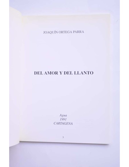 Del amor y del llanto