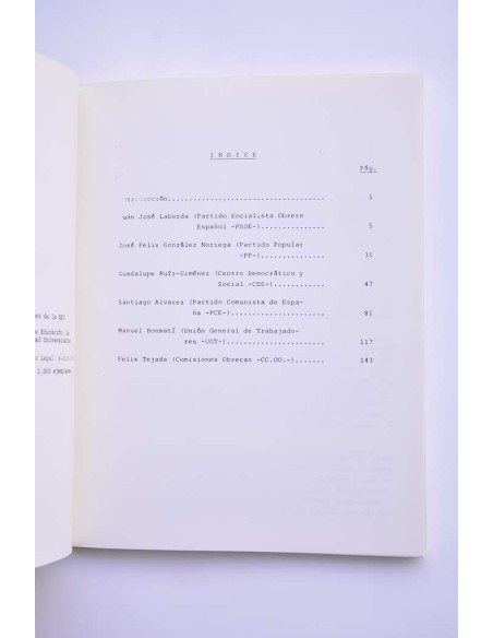 América latina vista por los partidos políticos y los sindicatos españoles