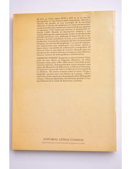 El libro en Cuba. Siglos XVIII y XIX