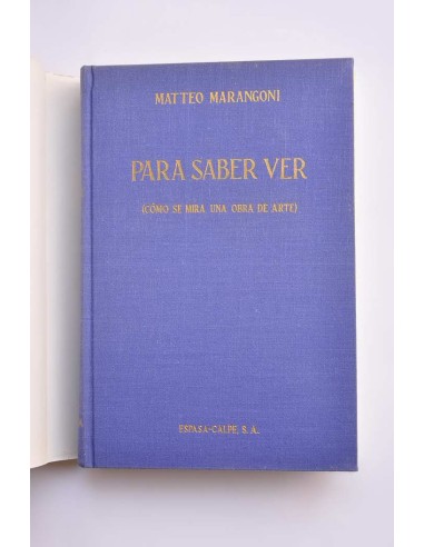 Para saber ver (cómo se mira una obra de arte)