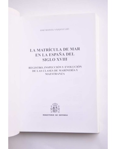 La matrícula de mar en la España del siglo XVIII
