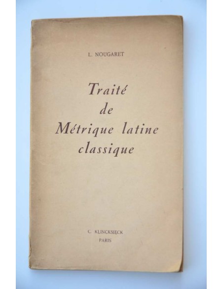 Traité de métrique latine classique