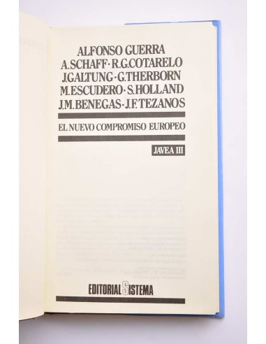 El nuevo compromiso europeo. Javea III