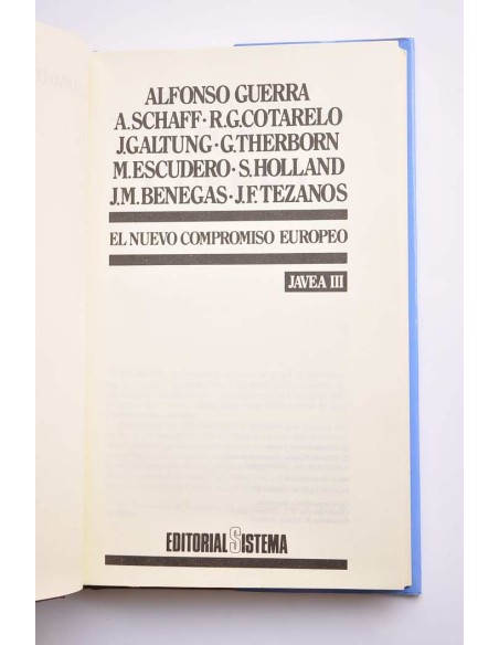 El nuevo compromiso europeo. Javea III