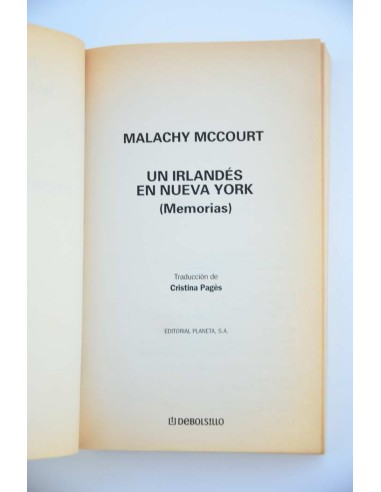 Un irlandés en Nueva York (memorias)