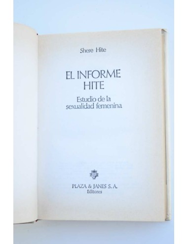 El informe Hite. Estudio de la sexualidad femenina