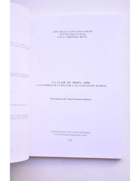 La clase de tropa (1898): Las guerras de ultramar y San Vicente del Raspeig