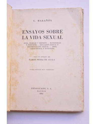 Ensayos sobre la vida sexual