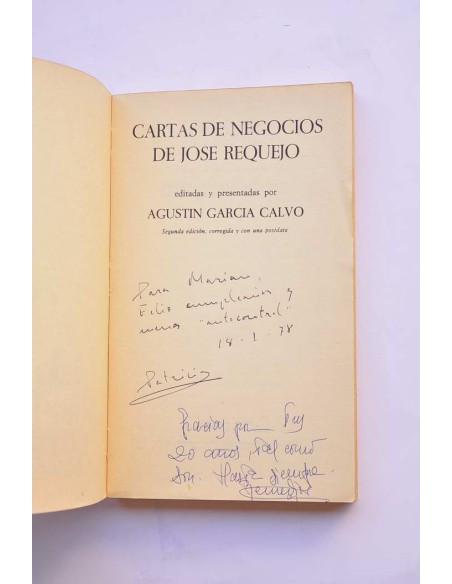 Cartas de negocios de José Requejo