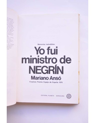 Yo fui ministro de Negrín