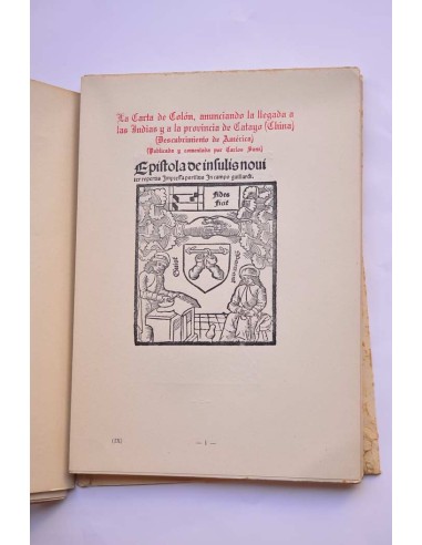 La carta de Colón anunciando la llegada de Las...