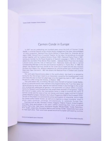 Carmen Conde's European Literary Itinerary
