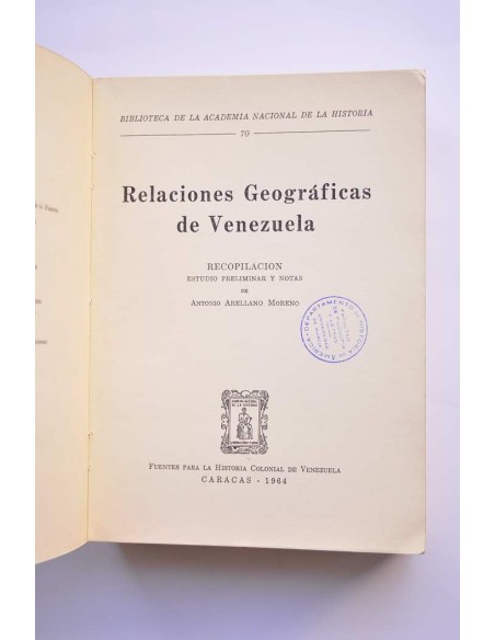 Relaciones geográficas de Venezuela