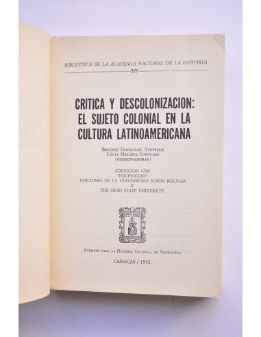 Crítica y descolonización: El sujeto colonial...
