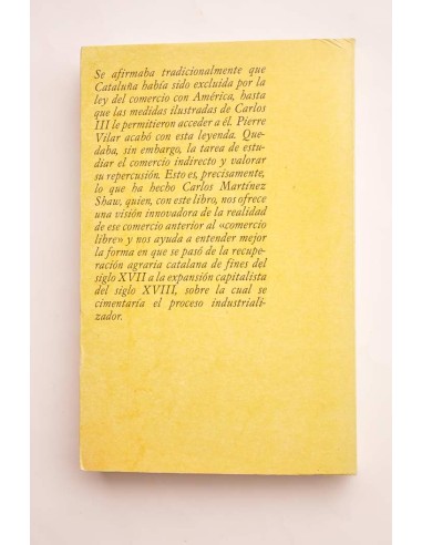 Cataluña en la carrera de Indias. 1860 - 1756