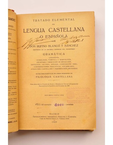 Tratado elemental de la lengua castellana o...