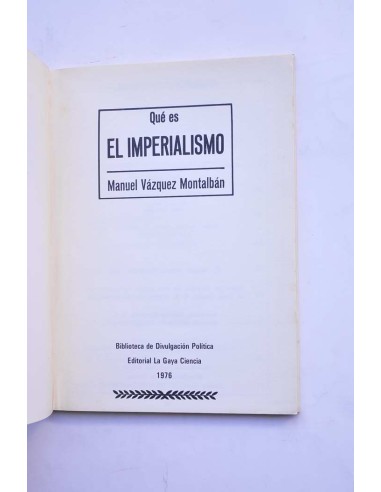 Qué es el Imperialismo
