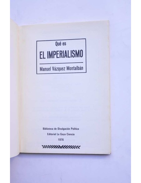 Qué es el Imperialismo